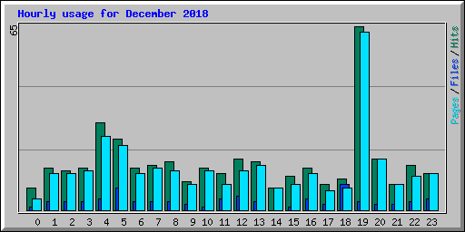 Hourly usage for December 2018