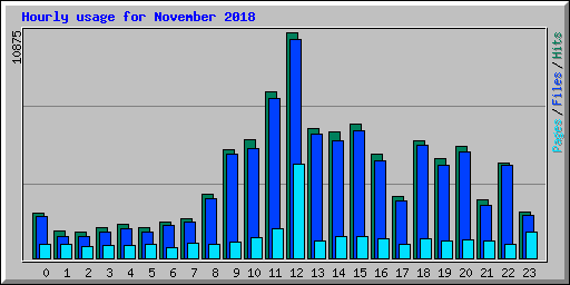 Hourly usage for November 2018