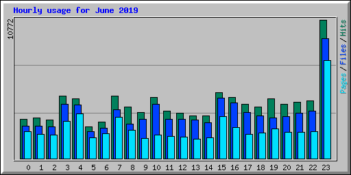 Hourly usage for June 2019