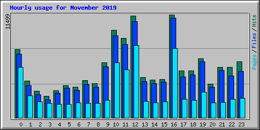 Hourly usage for November 2019