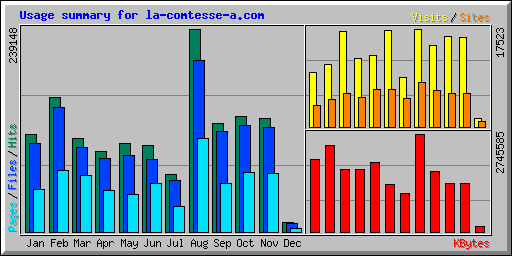 Usage summary for la-comtesse-a.com