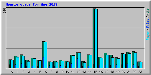 Hourly usage for May 2019