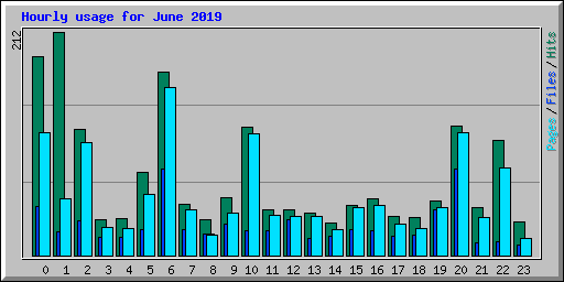 Hourly usage for June 2019