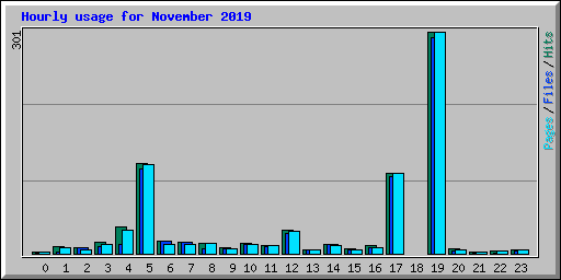 Hourly usage for November 2019