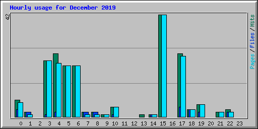 Hourly usage for December 2019